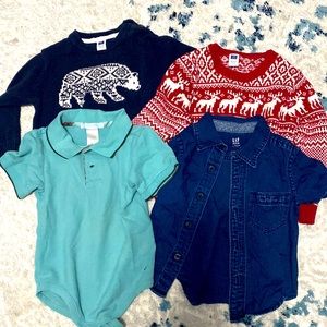 —-sold——Set 4 Janie and jack sweeter and shirt